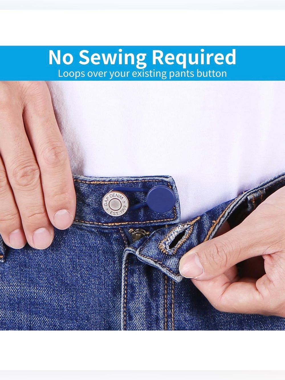 Men and Women Button Extender - No Sewing Required